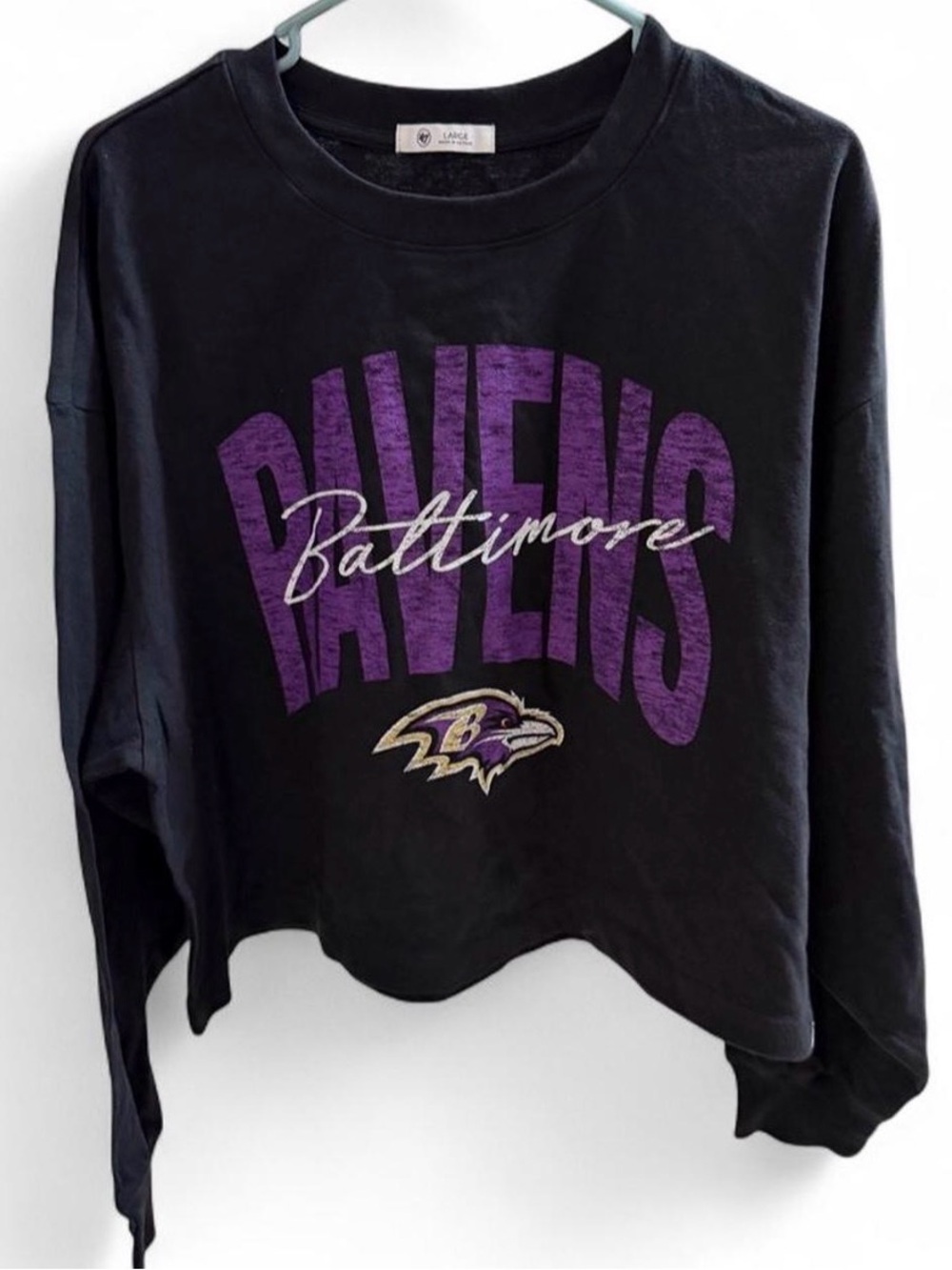47 Brand Baltimore Ravens Black & Purple Crewneck Sweatshirt